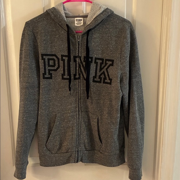 PINK Victoria's Secret Jackets & Blazers - Victoria's Secret PINK Heathered Hoodie